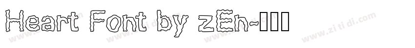 Heart Font by zEn字体转换